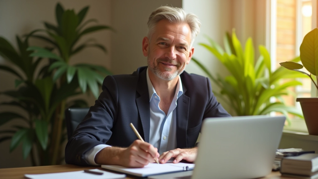 Person thoughtfully setting goals for the second chapter of life